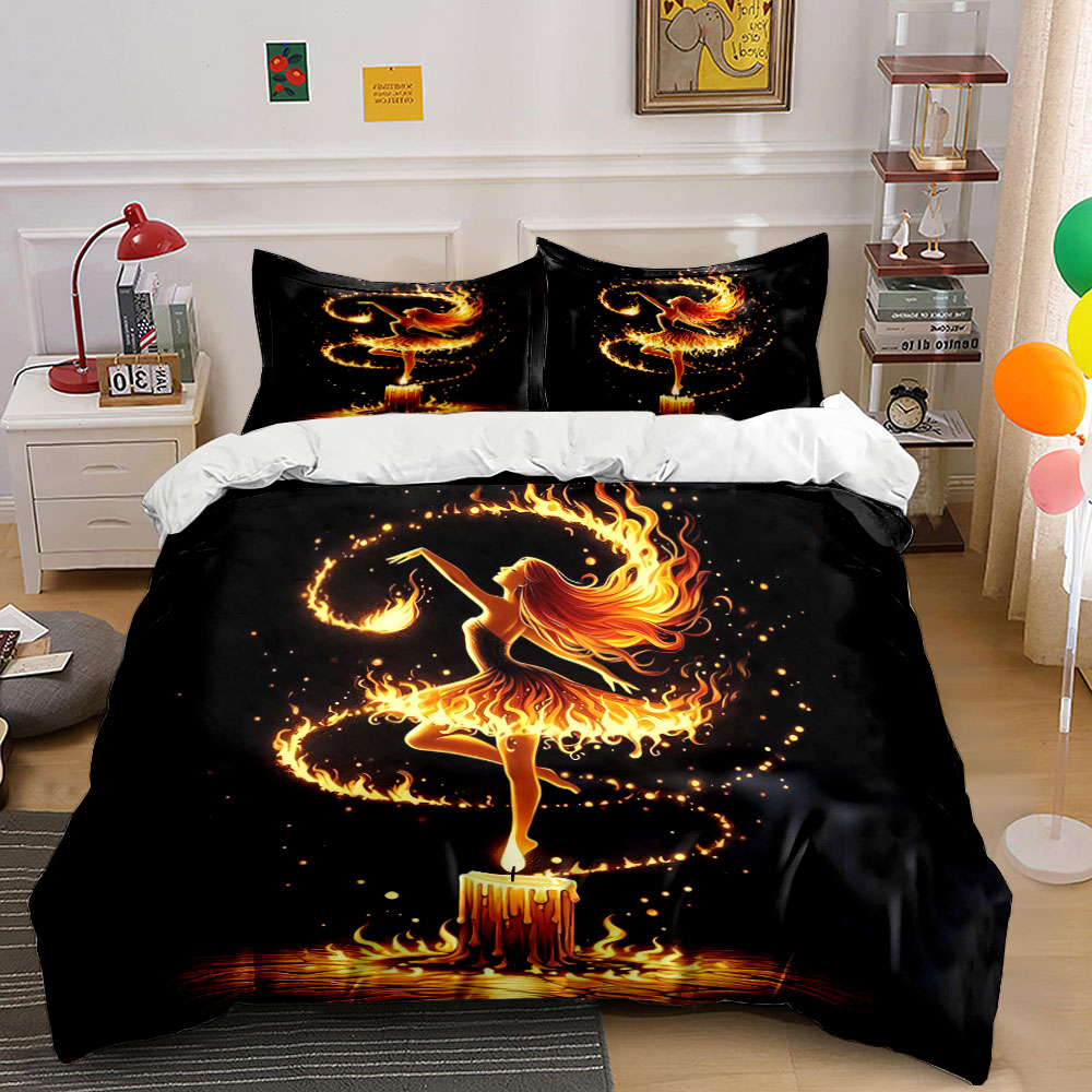 Candle. Queen - Fiery Dance Candle Art Set Bettwäsche-Set