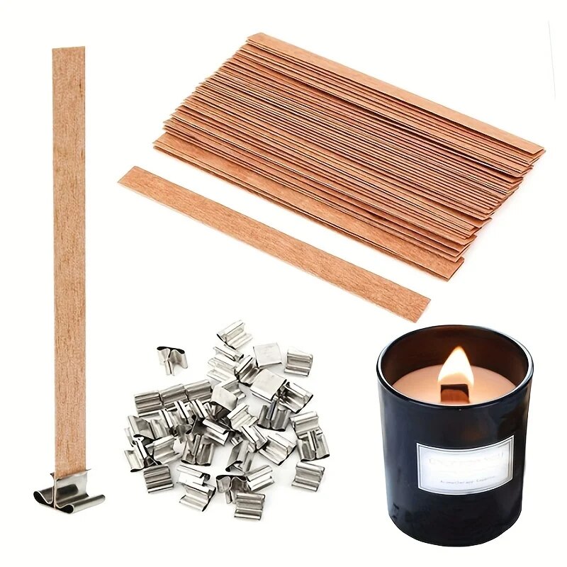 Candle Supplies Beeswax - 30 stücke hochwertige hölzerne Kerze Docht