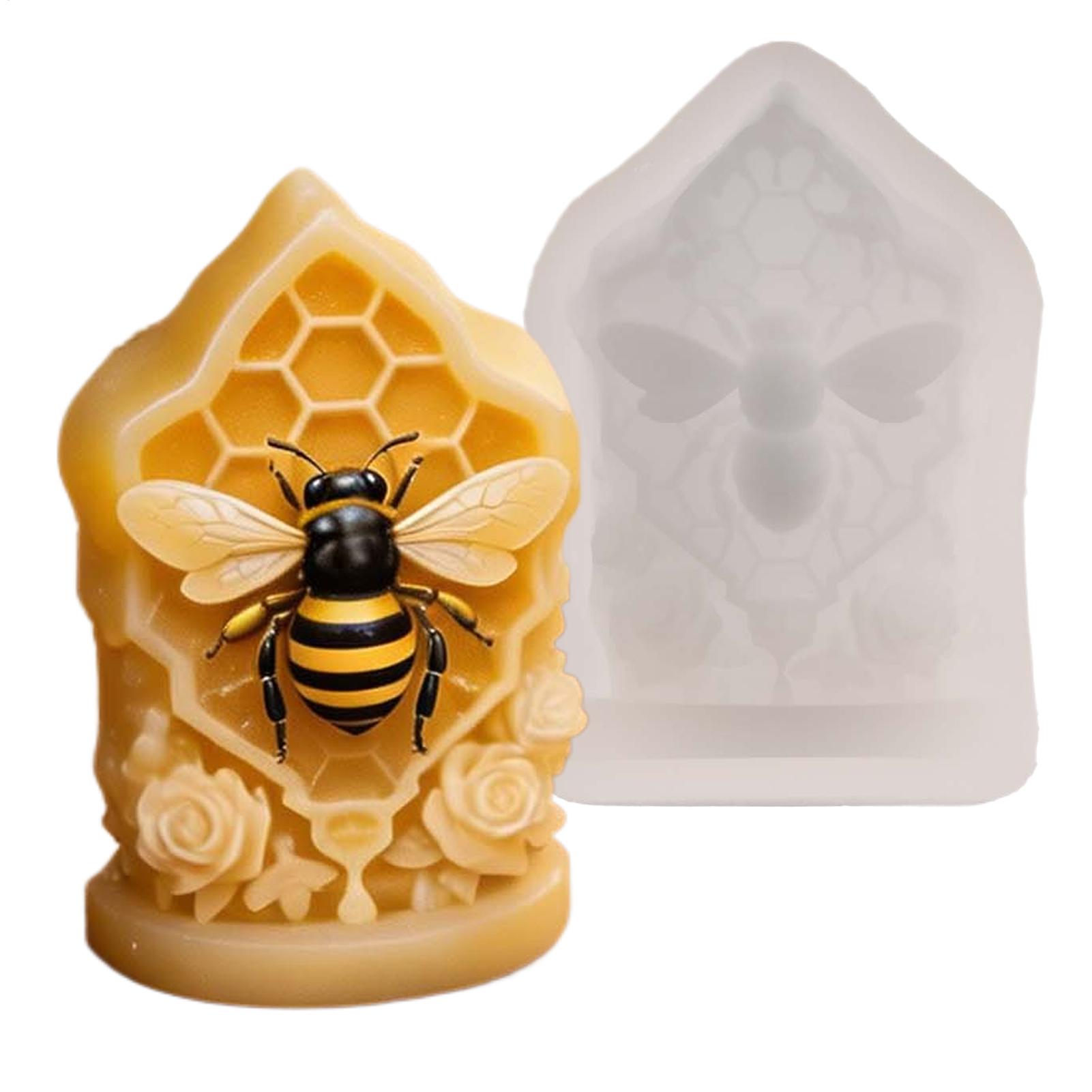 Candle Supplies Beeswax - Honigwaben-Silikonform 3D Honigwaben-Bienenwachsform Leicht zu entformen