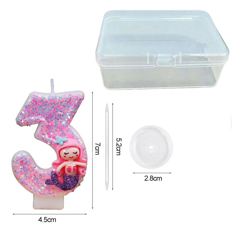Kreative Rosa Meerjungfrau 0-9 – Supplies Of Candle Bewertung und Preis
