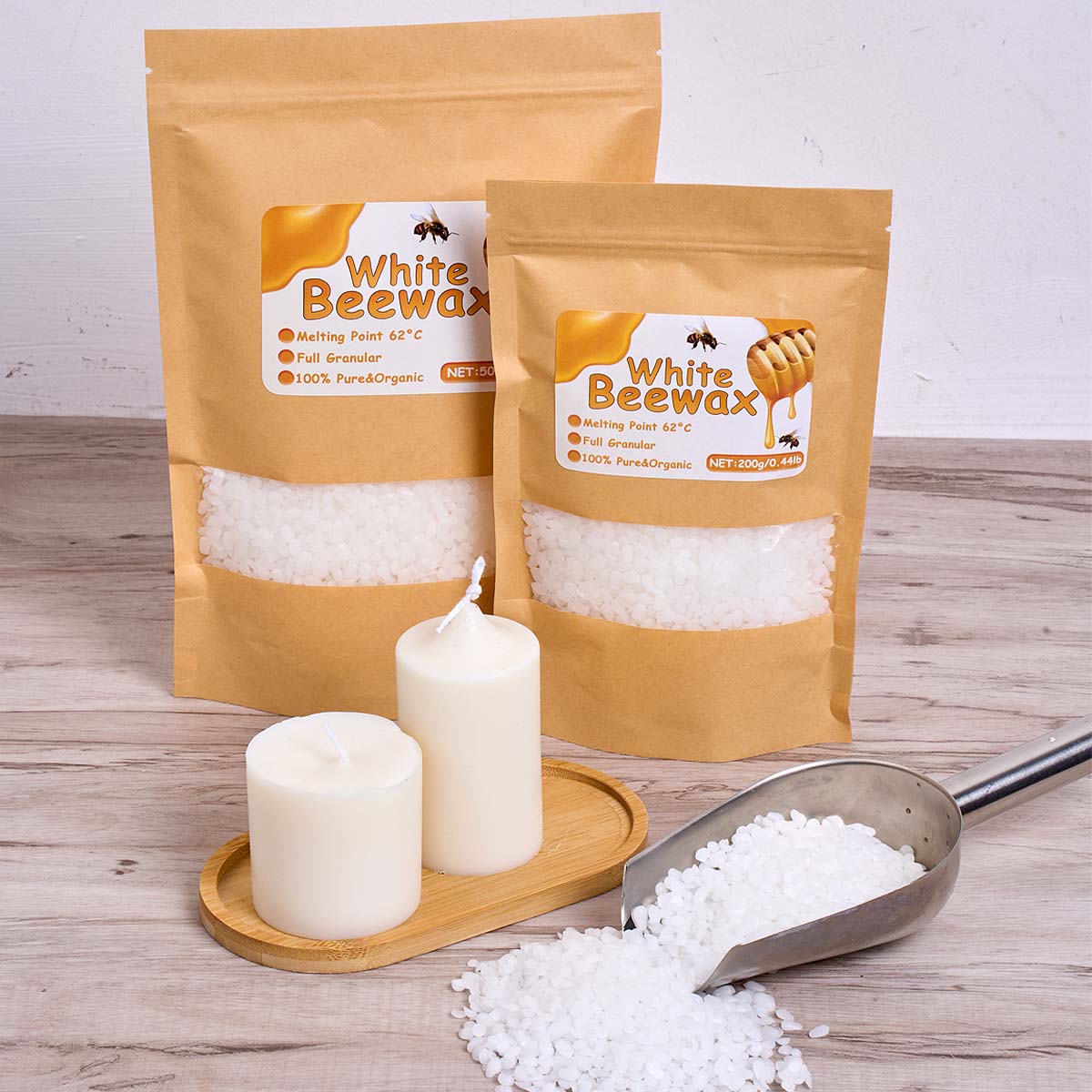 500 g weißes Bienenwachs, DIY- – Candle Supplies Beeswax Bewertung und Preis